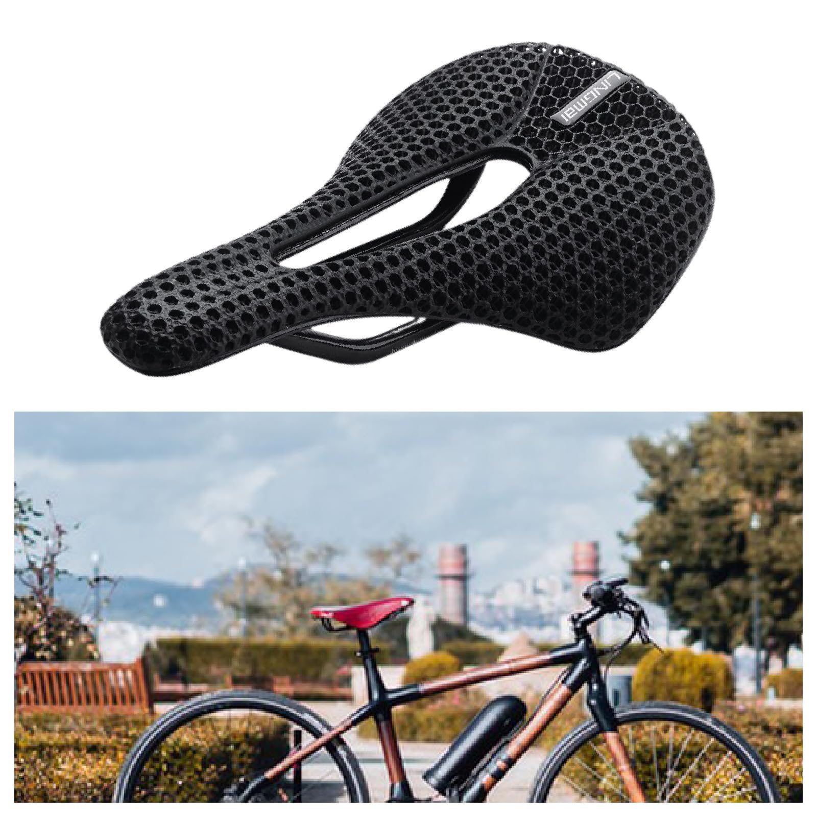 Amazon | 3Dプリント自転車サドル カーボンファイバー 中空構造